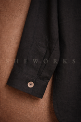 Black Button-Down Kurta