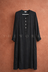 Black Tarkashi Embroidered Kurta