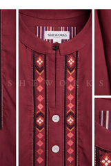 Maroon Heritage Kurta