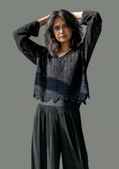 BLACK CROCHET TOP-Order only