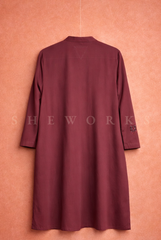 Maroon Heritage Kurta