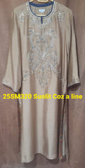 Sunlit (25SM320)Patt:Coz a line Golden Short Style Kaftan