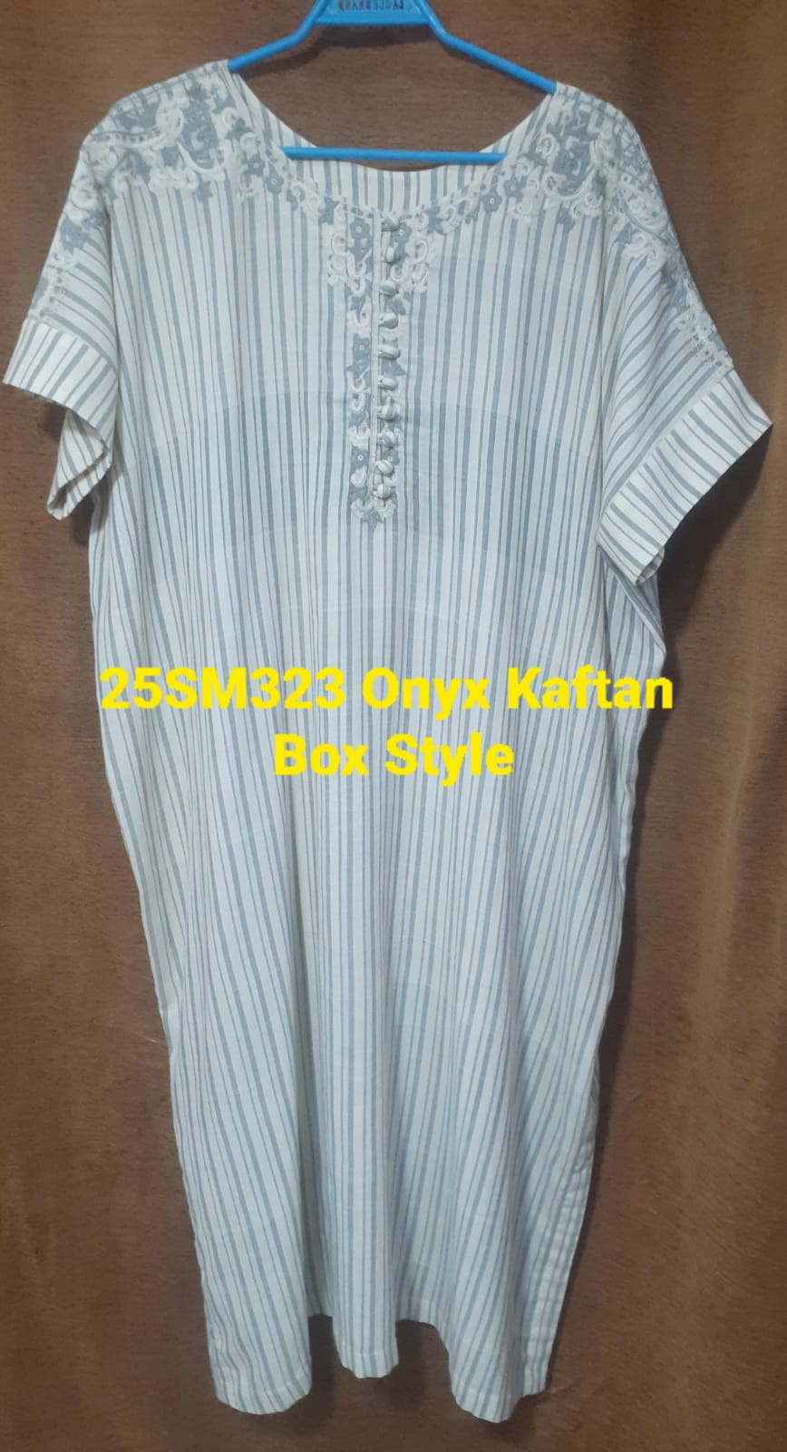 Onyx (25SM323) Patt:Kaftan Box Style Black & White Strips