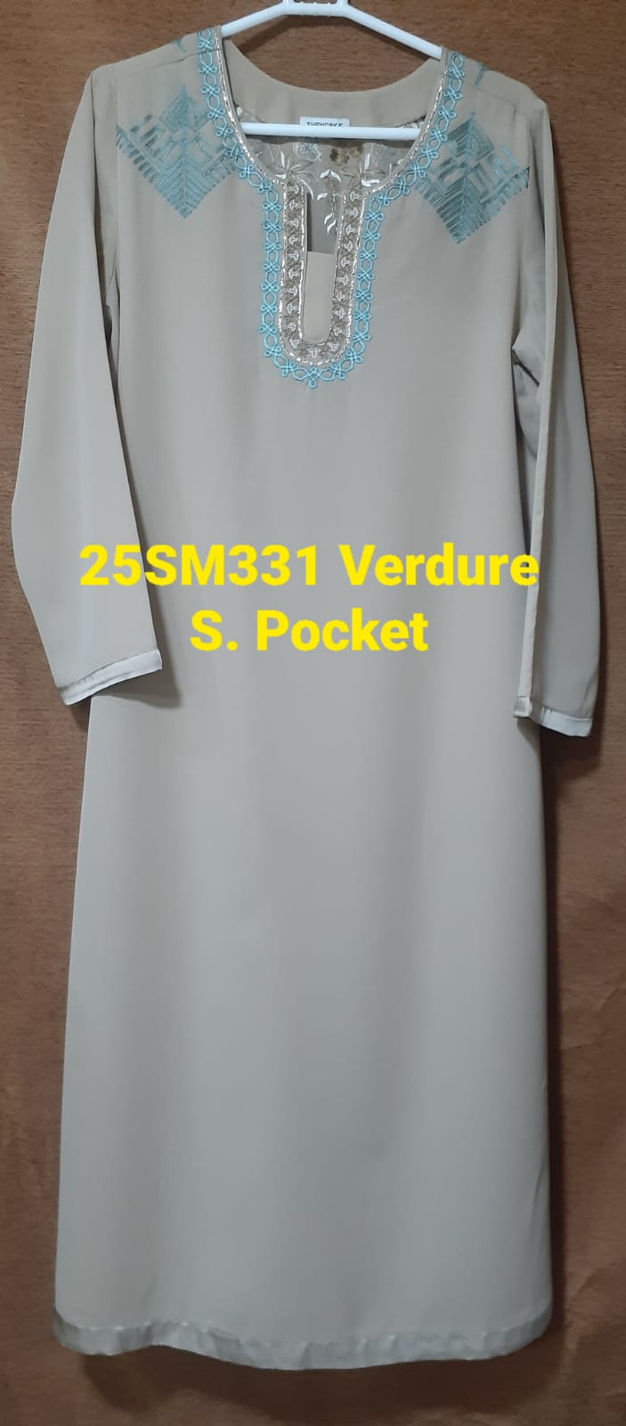 Verdure (25SM331) Patt: Square Pocket Pale Olive Silk