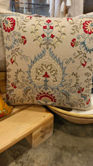 Suzani Beige (CU004) Square Cuhion Offwhite Khamta