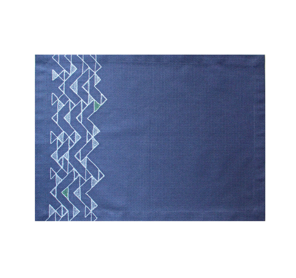 Triangle motif hand embroidered mats
